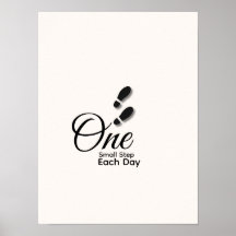 Minimalist Quote Poster – “One Small Step Each Day