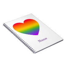 Minimalist Rainbow Line Heart - Cute Colorful Art
