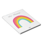 Minimalist Rainbow teacher Notepad ノートパッド (アングル)