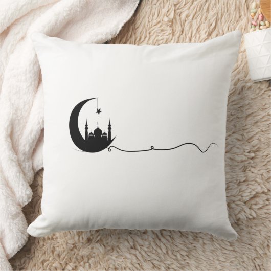Minimalist Ramadan Moon Pillow クッション (ブランケット)