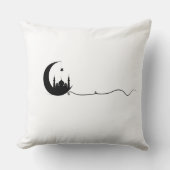 Minimalist Ramadan Moon Pillow クッション (正面)