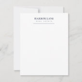 Minimalist Real Estate | 編集可能なビジネス サンキューカード (正面)