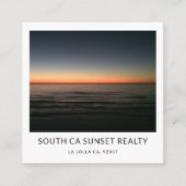 Minimalist Real Estate Agent Sunset Photo Template スクエア名刺 (正面)