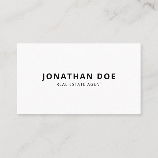 Minimalist Real Estate QR Code Modern White  名刺 (正面)