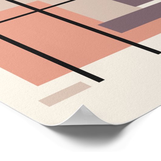 Minimalist Rectangular Forms in Balanced Layout ポスター (角)