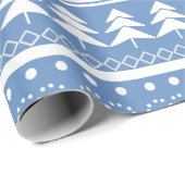 Minimalist Red & Blue Christmas - Unique Pattern ラッピングペーパー (ロールコーナー)