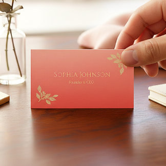 Minimalist red Business Card 名刺