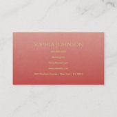 Minimalist red Business Card 名刺 (裏面)