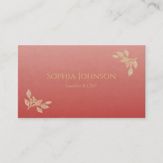 Minimalist red Business Card 名刺 (正面)