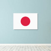 Minimalist Red Circle Design キャンバスプリント (インサイチュ (ウッドフロア))