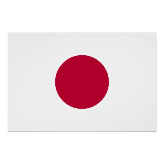 Minimalist Red Circle Design Glossy ポスター (正面)