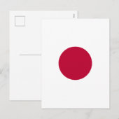 Minimalist Red Circle Design Spiral シーズンポストカード (正面/裏面)