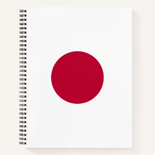Minimalist Red Circle Design Spiral ノートブック (正面)