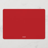 Minimalist Red Gold Merry Christmas Handwriting 招待状 (裏面)