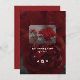 Minimalist Red Music Player Valentine's Day シーズンカード