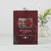Minimalist Red Music Player Valentine's Day シーズンカード (スタンド正面)
