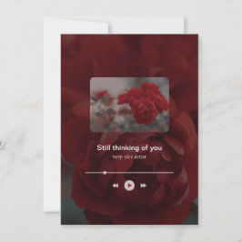Minimalist Red Music Player Valentine's Day シーズンカード