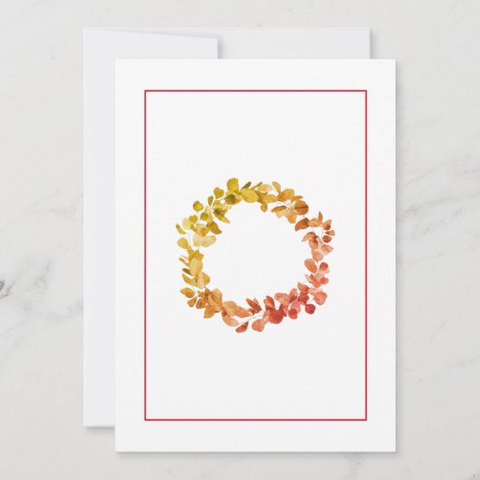Minimalist|Red Peace on Earth Christmas Card 招待状 (裏面)