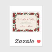 Minimalist Red Rose Elegant Floral Classic Rose シール (シート)