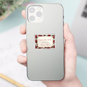 Minimalist Red Rose Elegant Floral Classic Rose シール (スマートフォン)
