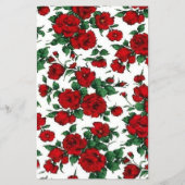 Minimalist Red Rose Elegant Floral Classic Rose チラシ (裏面)