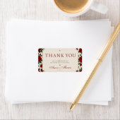 Minimalist Red Rose Elegant Floral Classic Rose ラベル (インサイチュ)
