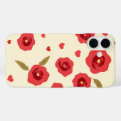 Minimalist Red Roses iPhone Case Case-Mate iPhoneケース (裏面 (横))