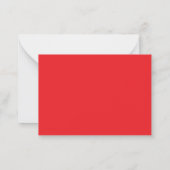 Minimalist Red Two Border Monogram Note Card ノートカード (裏面)
