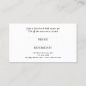 Minimalist refined referral  名刺 (裏面)