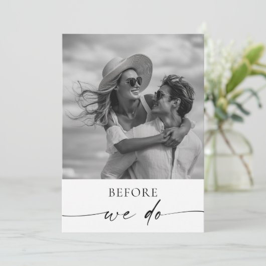 Minimalist Rehearsal Dinner The Night Before 招待状 (スタンド正面)