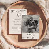 Minimalist Rehearsal Dinner The Night Before 招待状