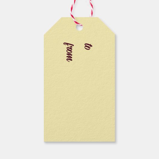 Minimalist Reindeer ギフトタグ (裏面)