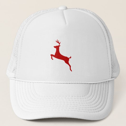 Minimalist Reindeer Christmas Trucker Hat - Festiv キャップ (正面)