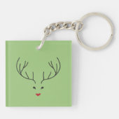minimalist reindeer face キーホルダー (裏面)