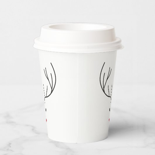 minimalist reindeer face 紙コップ (右)