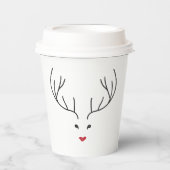 minimalist reindeer face 紙コップ (正面)
