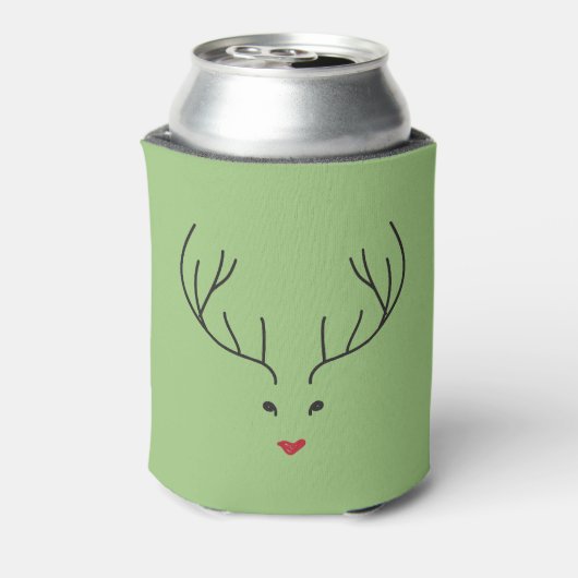 minimalist reindeer face 缶クーラー (缶裏面)