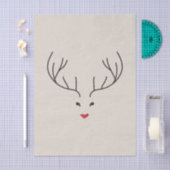 minimalist reindeer face 薄葉紙 (クラフト)