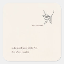 Minimalist Religious Keepsake スクエアシール