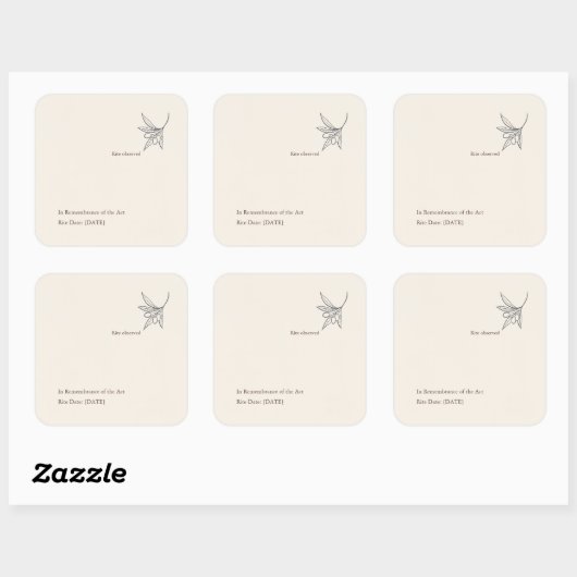 Minimalist Religious Keepsake スクエアシール (シート)