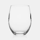 Minimalist Restaurant Logo ステムなしワイングラス (左)