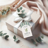 Minimalist Retro Bow Tini One Martini Baby Shower ギフトタグ