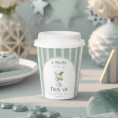 Minimalist Retro Bow Tini One Martini Baby Shower 紙コップ