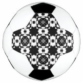 Minimalist retro check pattern – Monochrome design サッカーボール (正面)