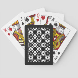 Minimalist retro check pattern – Monochrome design トランプ