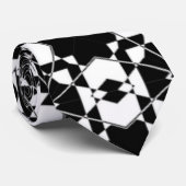 Minimalist retro check pattern – Monochrome design ネクタイ (ロール)
