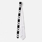 Minimalist retro check pattern – Monochrome design ネクタイ (裏面)