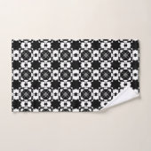 Minimalist retro check pattern – Monochrome design バスタオルセット (ハンドタオル)