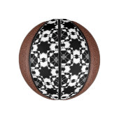 Minimalist retro check pattern – Monochrome design ミニバスケットボール (縦)