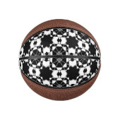 Minimalist retro check pattern – Monochrome design ミニバスケットボール (正面)
